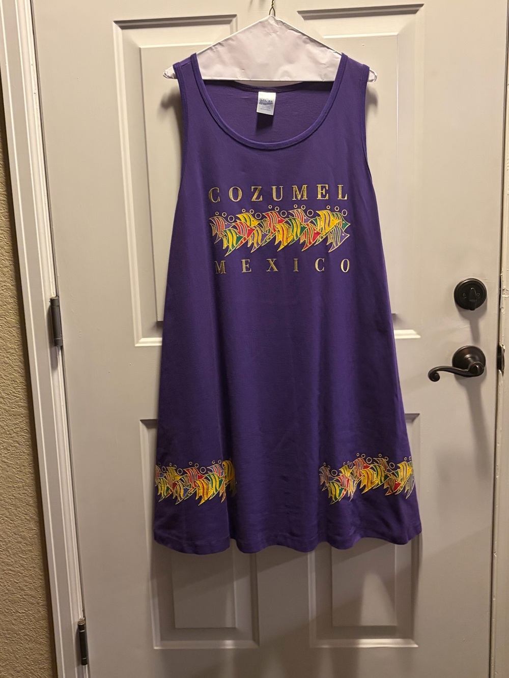 Cozumel Mexico Purple Graphic Tank Dress